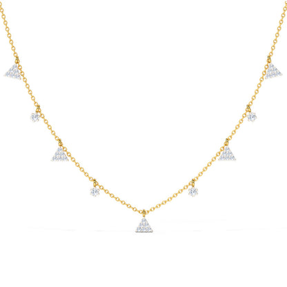 Triad Sway Fine Line Diamond Necklace