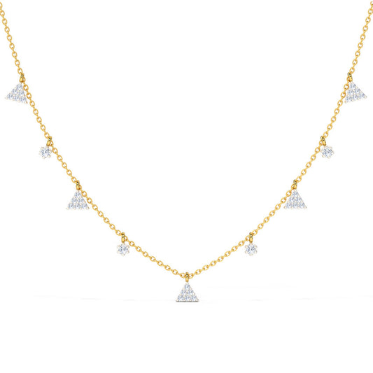 Triad Sway Fine Line Diamond Necklace