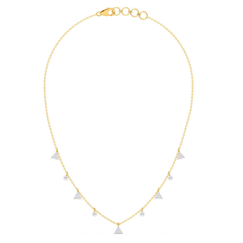 Triad Sway Fine Line Diamond Necklace