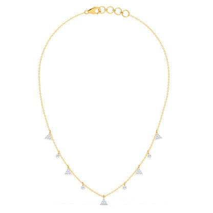 Triad Sway Fine Line Diamond Necklace