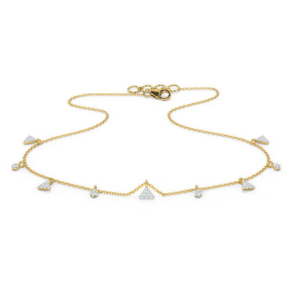 Triad Sway Fine Line Diamond Necklace