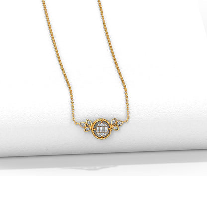 Leafy Radiance Diamond Necklace