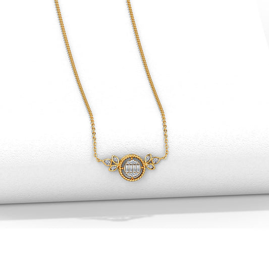 Leafy Radiance Diamond Necklace