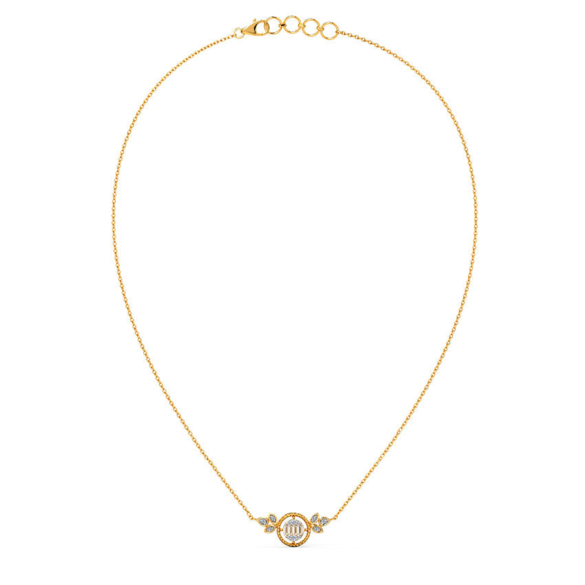 Leafy Radiance Diamond Necklace