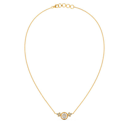 Leafy Radiance Diamond Necklace
