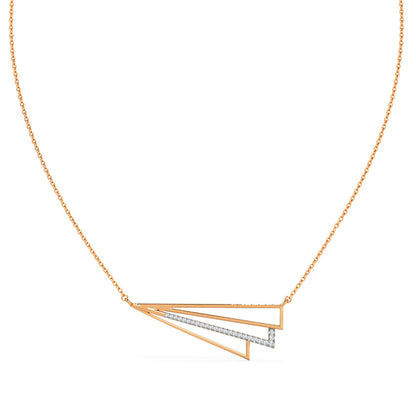 Geometric Stripe Diamond Necklace