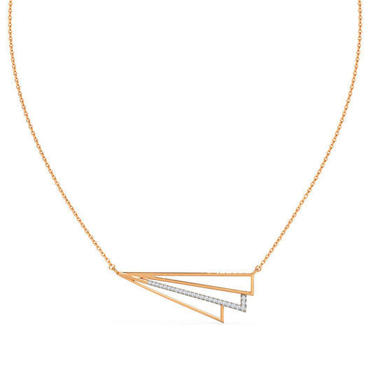 Geometric Stripe Diamond Necklace