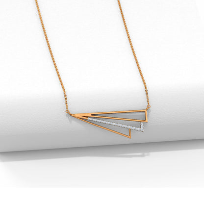 Geometric Stripe Diamond Necklace
