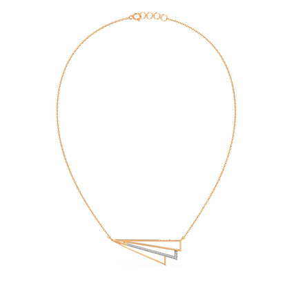 Geometric Stripe Diamond Necklace