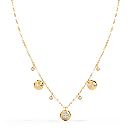 Twirling Diamond Necklace