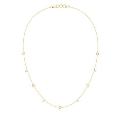 Geometric Delicate Line Diamond Necklace