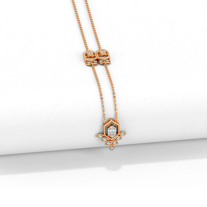 Floral Gleam Diamond Necklace