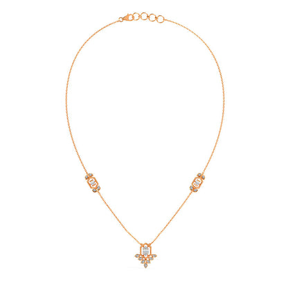 Floral Gleam Diamond Necklace