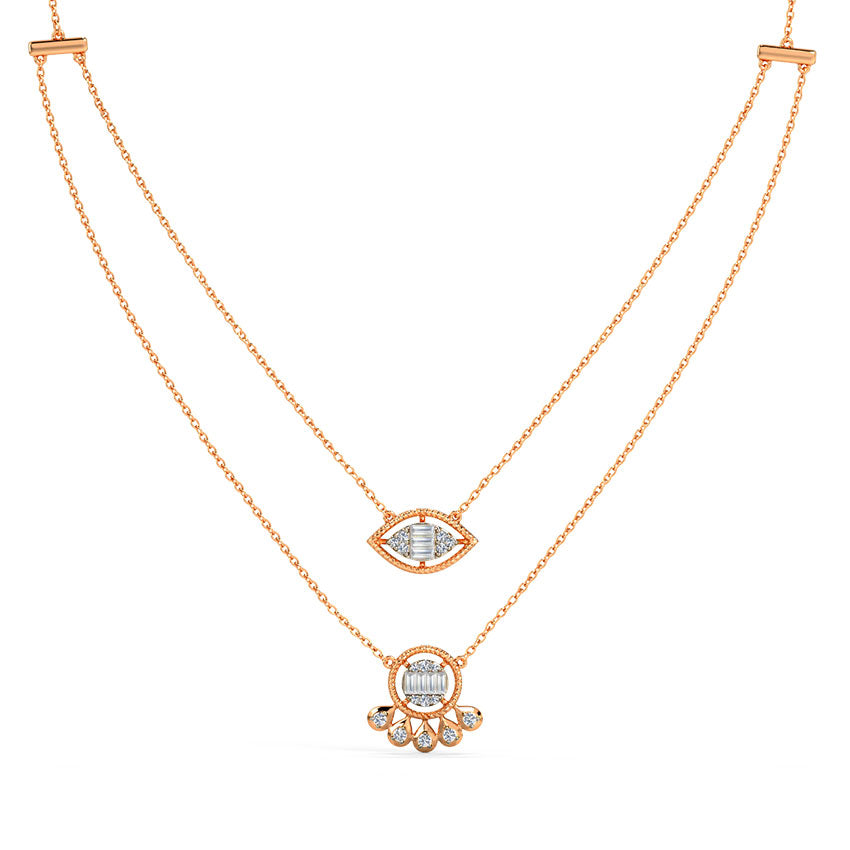 Geometric Gleam Diamond Necklace