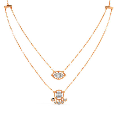 Geometric Gleam Diamond Necklace