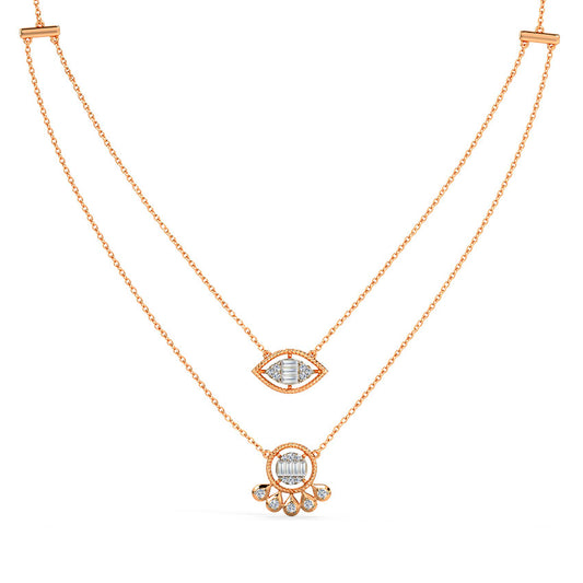 Geometric Gleam Diamond Necklace