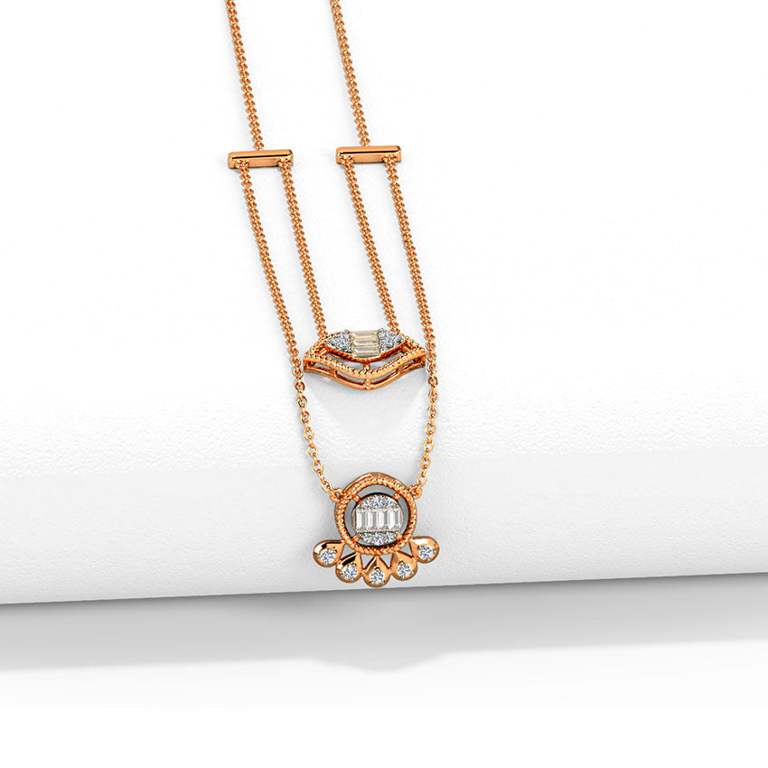 Geometric Gleam Diamond Necklace