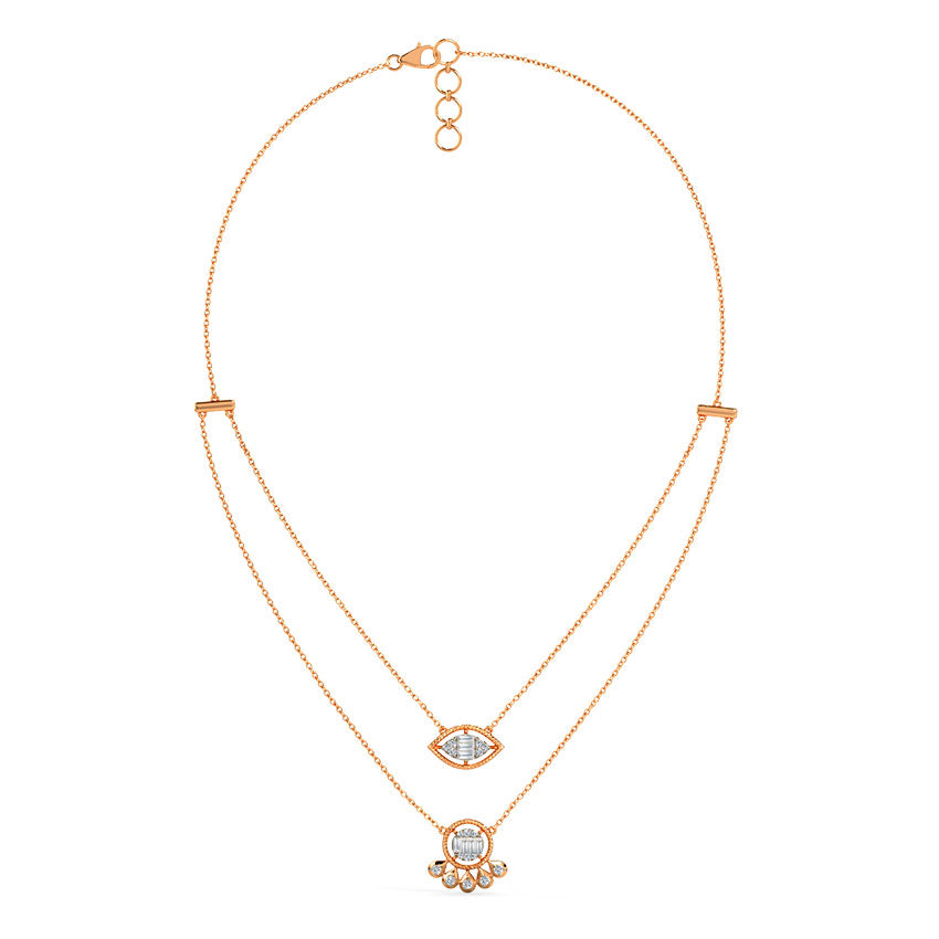 Geometric Gleam Diamond Necklace