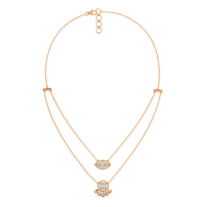 Geometric Gleam Diamond Necklace