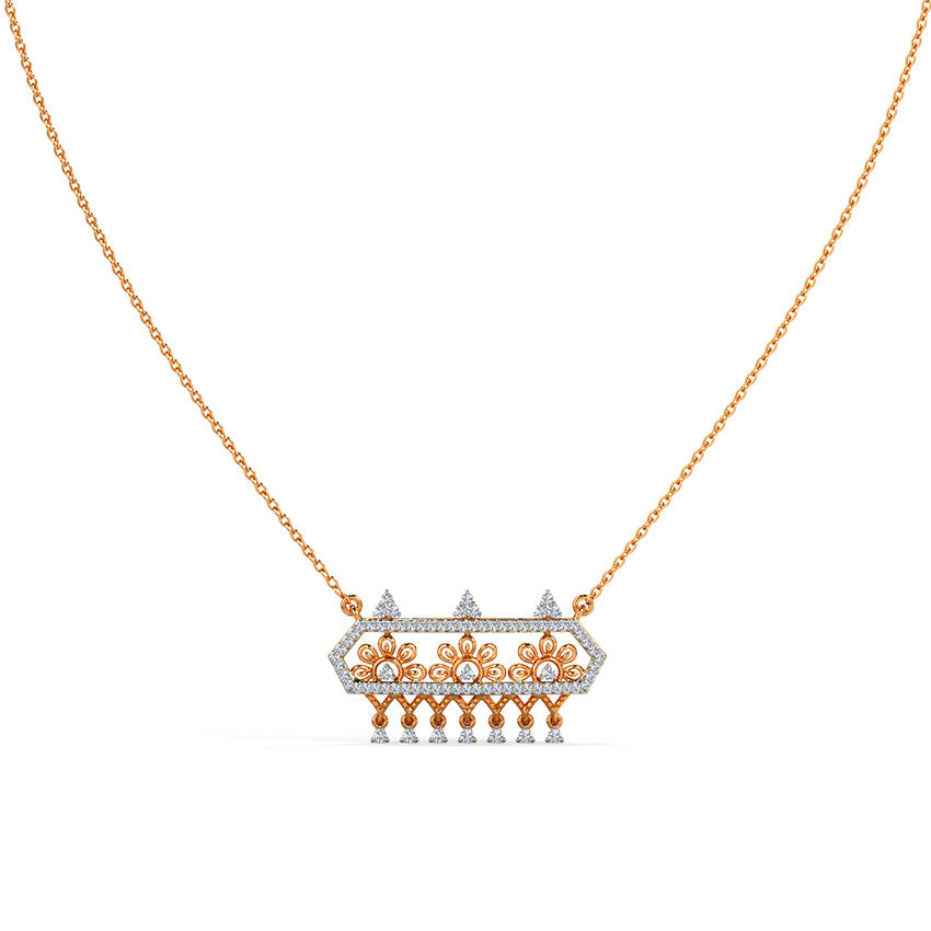 Flower Blockade Diamond Necklace