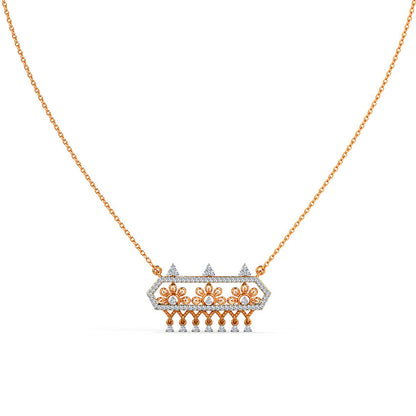 Flower Blockade Diamond Necklace