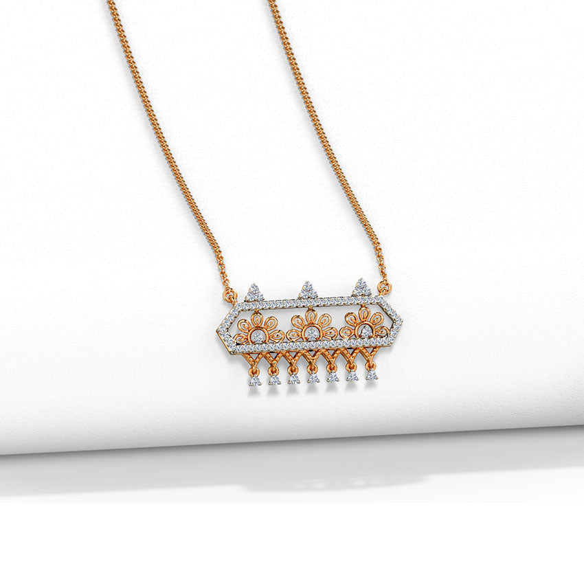 Flower Blockade Diamond Necklace