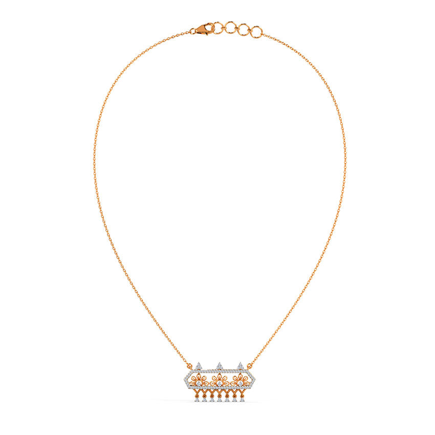 Flower Blockade Diamond Necklace
