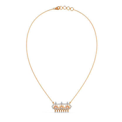 Flower Blockade Diamond Necklace