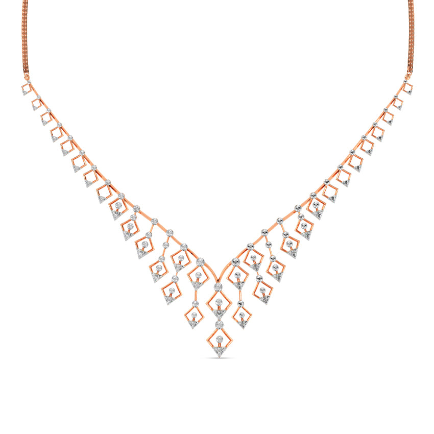 Twinkle Droplets Diamond Necklace