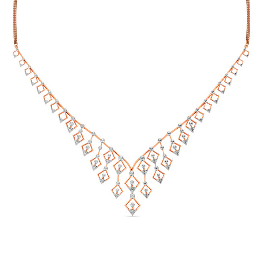 Twinkle Droplets Diamond Necklace