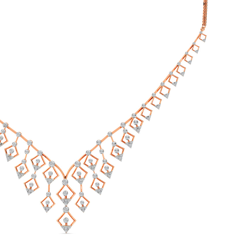 Twinkle Droplets Diamond Necklace