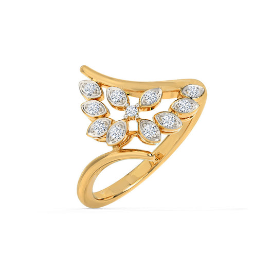 Radiant Petals Diamond Ring