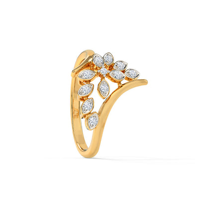 Radiant Petals Diamond Ring
