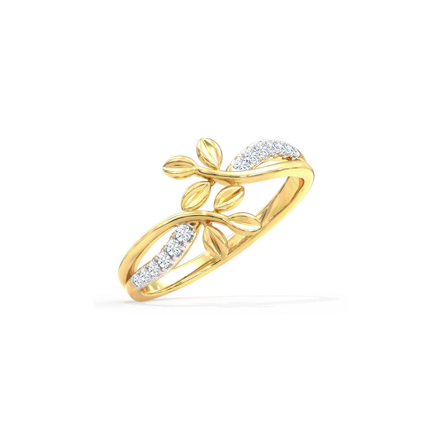 Curve Fern Diamond Ring