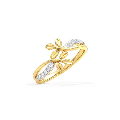 Curve Fern Diamond Ring
