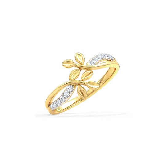 Curve Fern Diamond Ring