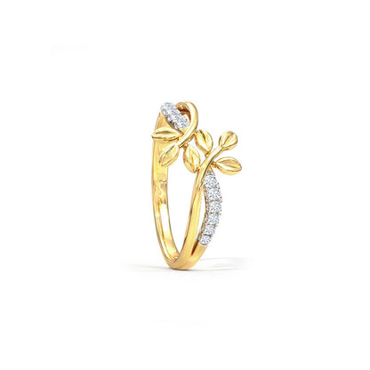 Curve Fern Diamond Ring