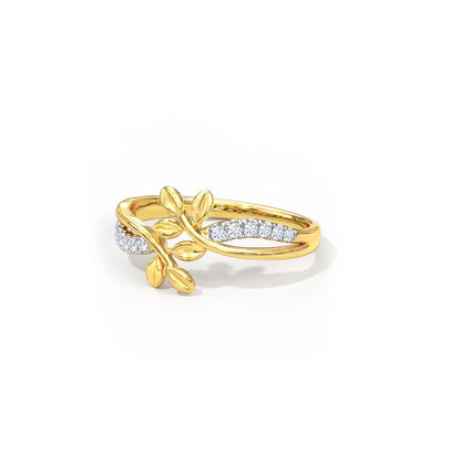 Curve Fern Diamond Ring
