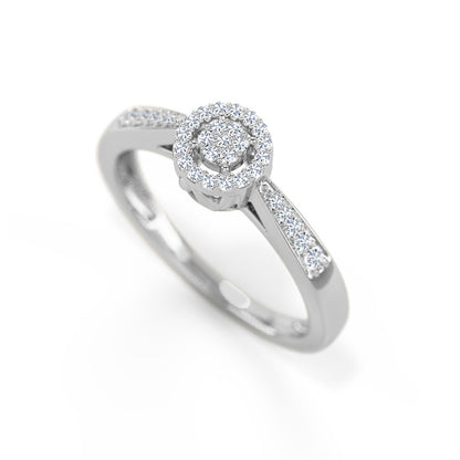 Isabelle Halo Diamond Ring