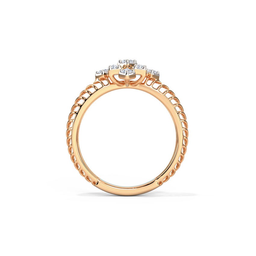 Linear Mesh Diamond Ring