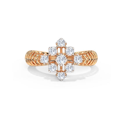 Linear Mesh Diamond Ring