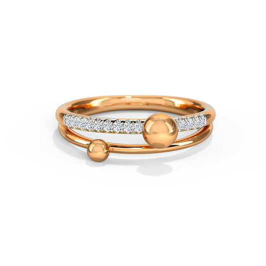 Droplets Linear Diamond Ring
