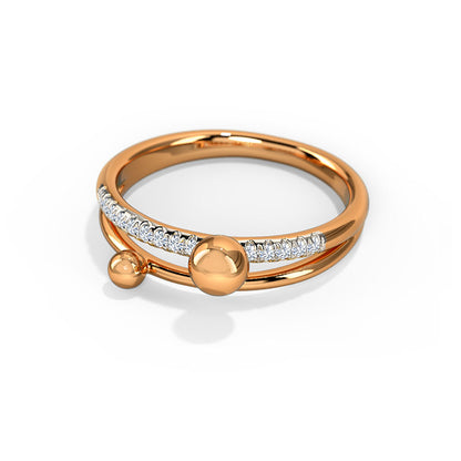 Droplets Linear Diamond Ring