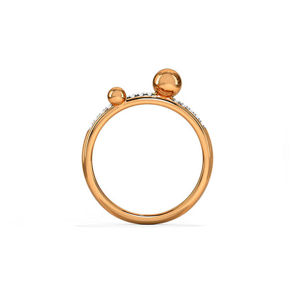 Droplets Linear Diamond Ring