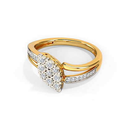 Marissa Leaf Line Diamond Ring