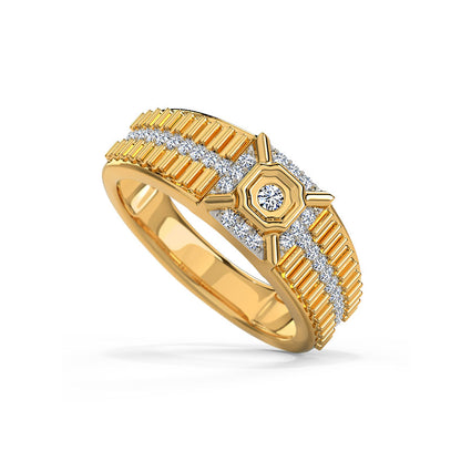 Strokes & Slash Diamond Ring for Men  