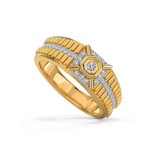 Strokes & Slash Diamond Ring for Men  