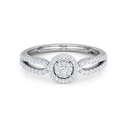 Emilia Halo Diamond Ring