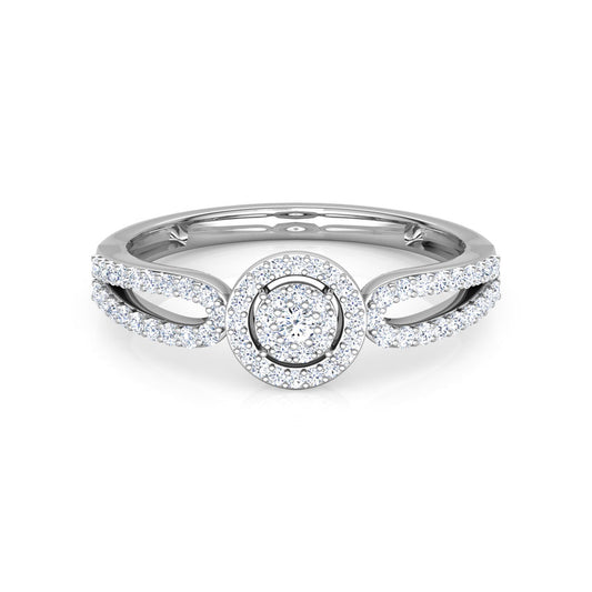 Emilia Halo Diamond Ring