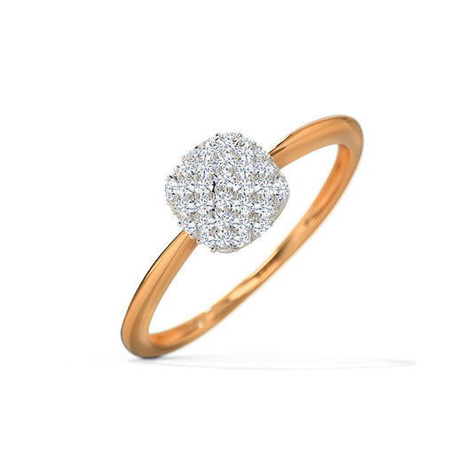 Jasmine Square Domed Diamond Ring